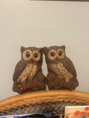 Vintage HOMECO Owls Wall Decor